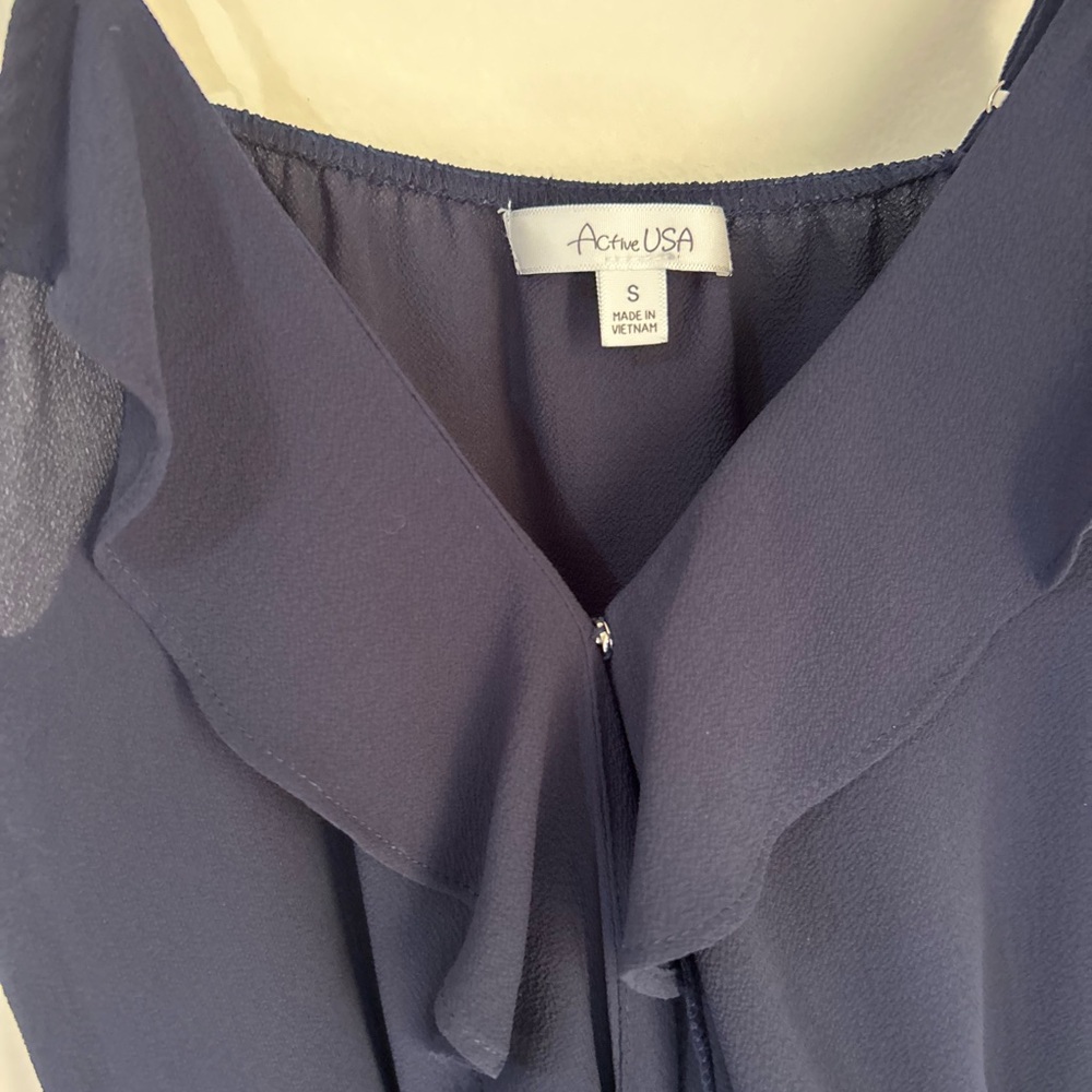 Active USA Black Ruffle Camisole - Picture 3 of 6